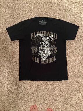 El Dorado Old School Motorcycle Graphic Tee - Black